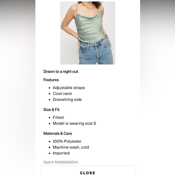 NWT Dynamite cowl neck tank top size M - Picture 4 of 5